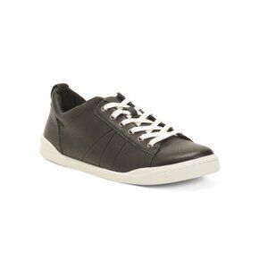 SOFTWALK Black Snake Leather Athens Comfort Sneakers